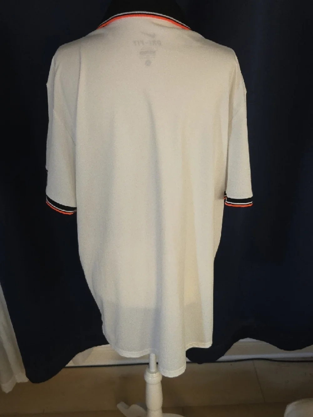2015 Roger Federer Edition Nike White Polo with Black‎ Collar and Orange Swoosh